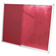 Pinning Display Case, 1500x1200mm Burgundy product with transparent glass front and aluminium frame.