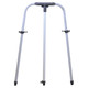 Easel Steel Telescopic (1100*2100mm) BD9000, adjustable white metal art stand with black locking clasps and rubber feet.