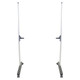 T-Leg Set, product T-Leg Set (1400*600mm - For Boards 1600mm To 2400mm) BD9015, metal table legs with adjustable height and wheels for supporting large boards.