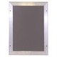 Poster Frame (A0 - 1230*870mm - Single Mitred - Econo) BG3200, image of a sleek, metallic poster display frame with a clear center for showcasing posters or signs, designed for easy insertion and removal.