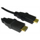 HDMI Cable with 180 Degree Rotatable Connectors, 1.8M length, black color with gold-plated connectors, CL1002A model for high-definition video and audio transfer.