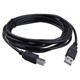 USB 2.0 AM to BM Cromo (2 Meters) cable, black, with USB A and USB B connectors for high-speed data transfer.