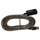 USB 2.0 Active Extension 5M CL2005B, Coiled USB Extension Cable with Black Connectors and a 5-metre Length.