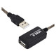 USB 2.0 Active Extension Cable (10M) CL2010B, a black extension cable with a USB type-A male connector and a male connector designed for extending USB device connections.