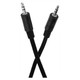 3.5mm Audio Jack Cable, 1.8 Meters, CL4002, black audio cable with metal connectors for headphones and devices.