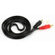 3.5mm Audio Jack to Two Male RCA Cable, 10 Meters, CL4010A, black cable with 3.5mm audio plug and red and white RCA connectors for audio connections.