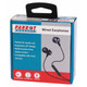 Parrot Wired Earphones, product packaging showcasing black wired earphones with ergonomic 45° design and multi-function three button control.
