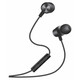Parrot Wired Earphones CT3014, black in-ear wired headphones with inline remote control and microphone.
