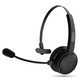 Wireless Call Centre Headset Mono CT4002, Black Mono Headset with Adjustable Microphone for Communication.