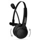 Wireless Call Centre Headset Mono CT4002, black mono headset with adjustable headband and microphone, designed for call center and customer service use.