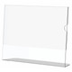 Acrylic Menu Holder - Single Sided - A4 Landscape - Box 5 DP0104L-Z, Clear Acrylic Display Stand for Menus, with a Sleek Design and a Sturdy Base.