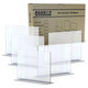 Product Menu Holder Acrylic Double Sided - A4 Landscape - Box 5 DP0204L-Z, transparent double-sided acrylic menu holders in landscape orientation for restaurant menus or displays.