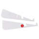 Flat Packable Laptop Stand DP0404, White Foldable Portable Laptop Riser for Ergonomic Desk Setup.