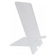 Tablet/Cellphone Stand Acrylic Flat Pack DP0405, transparent acrylic stand for tablets and cellphones with a foldable design.