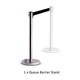 Retractable Chrome Queue Barrier with Black Belt 910x320mm | Crowd Control Barriers | Office Stock