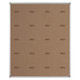 Educational Board Magnetic Whiteboard, 1220x920mm with white squares and side panel, Option A.