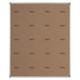 Educational Board Magnetic Chalkboard, grey squares side panel, 1220x920 mm, option A, ED3268A with a brown surface and aluminum frame.