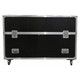 Flight Case with Castors for 65" Touch LED Screen FC0065, Durable Black and Silver Transport Case with Wheels for Easy Mobility and Secure Storage of Large Touch LED Screens.