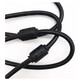 Cable - 15 Pin Male To Female VGA (5M), black VGA extension cable with male and female connectors.