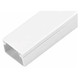 Trunking 40 X 25mm White 3000mm, White plastic cable trunking for electrical wiring, 3000mm length, suitable for installations.
