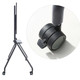 Interactive Touch Panel Mobile Stand IW7102, Black Rolling Stand with Adjustable Height and Secure Mounting Bracket for Touch Panels.
