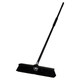 Janitorial Yard Broom Hard Bristle 450mm JA0103, black broom with durable hard bristles and long handle for outdoor cleaning tasks.