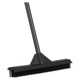 Janitorial Rubber Broom (300mm) JA0104, black rubber broom with a long handle and durable bristles for cleaning outdoor and industrial surfaces.