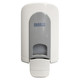 Janitorial Wall Mounted Soap Dispenser, manual 500ml white and grey gel pump soap dispenser for hygiene, model JA0501DG.