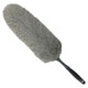 Micro Fibre Feather Duster JA0602, a soft grey microfiber dusting tool with a black ergonomic handle for effective cleaning.
