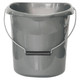 Janitorial Bucket 14L JA0702, gray plastic cleaning bucket with handle and splash guard.