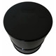 Janitorial Waste Bin 10L JA0802, Black Plastic Trash Container with a Smooth, Rounded Top and a Compact, Cylindrical Shape.