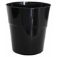 Janitorial Waste Bin 10L, Black Plastic Trash Can with a Sleek, Cylindrical Design for Waste Management.