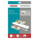 Laminating Pouches, A4 Gloss Pack with 160 Micron Thickness, Shown in Packaging with Images of Laminated Documents and Details About Its Specifications.