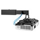 Adjustable Wall Mount Projector Bracket (926 - 1518 mm), Image Showing a Black Wall Mount Bracket Attached to a Projector with Adjustable Arm for Mounting and Positioning