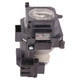 Replacement Data Projector Lamp for the OP0465 and OP0513 projectors, black and gray projector lamp with housing and reflective bulb.