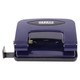 Steel Hole Punch (20 Sheets - Navy), compact navy blue metal hole puncher with adjustable paper guide for office or school use.
