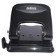 Steel Hole Punch, black metal hole puncher for up to 40 sheets of paper with a sturdy base and adjustable punching capacity.