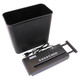 Paper Shredder S100, 5 Sheet Capacity Strip Cut Shredder with 6.8 mm Strip Size and Low Security Level, Shown with a Removable Waste Bin for Convenient Shredded Paper Disposal.