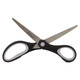 Parrot Scissors 18cm - Grey, ergonomic scissors with black and white handles and stainless steel blades for precise cutting.