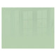 Pastel Green Hob Splashback (898 X 700 X 6mm) SB9070PG, image showing a smooth, pastel green glass splashback with a reflective surface and a window reflection.