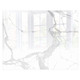 Marble Hob Splashback (898 X 700 X 6mm), white marble pattern with gray veining and high gloss finish, suitable for kitchen backsplash.