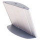 Sign Frame - Desk Top Landscape (210*148mm) SF2115H, a silver-colored desktop sign holder with a curved base and a clear front display for signage. Sign Frame - Desk Top Landscape (210*148mm) SF2115H, a silver-colored desktop sign holder with a curved base and a clear front display for signage.