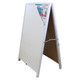 Product A-Frame Whiteboard, aluminium frame 900*600mm, standing whiteboard with a blank white surface and a metal support bar, ideal for presentations and classroom use.