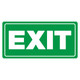 Green Compact Exit Sign with White "Exit" Text, Rectangular Shape, and Rounded Edges, 150 x 300 mm, Printed on White ACP by Brand 67, Featuring Double-sided Tape for Easy Installation.