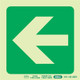 Photoluminescent 190MM Safety Sign - E22-Arrow Left Photoluminescent 190MM Safety Sign - E22-Arrow Left