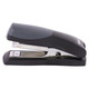 Plastic Medium Desktop Staplers 105*(24/6 26/6) - Black 20 Pages ST3047B, black plastic and metal desktop stapler for binding up to 20 pages.