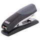 Plastic Medium Desktop Staplers 105*(24/6 26/6) - Black 20 Pages, close-up view of a black plastic desktop stapler with metal parts, designed for stapling up to 20 pages