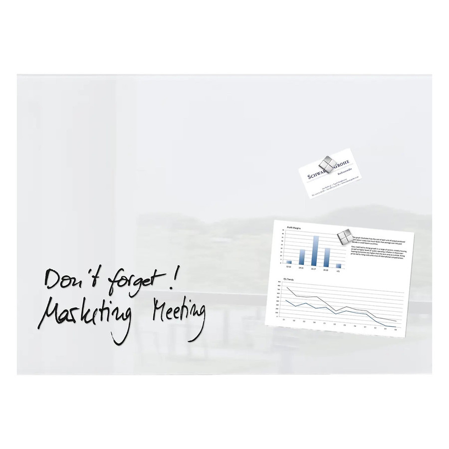 Magnetic Glass Board Plain (Extra Large)