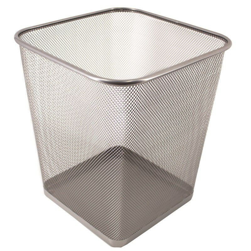 Square Wastebin (Silver) - LD01-129