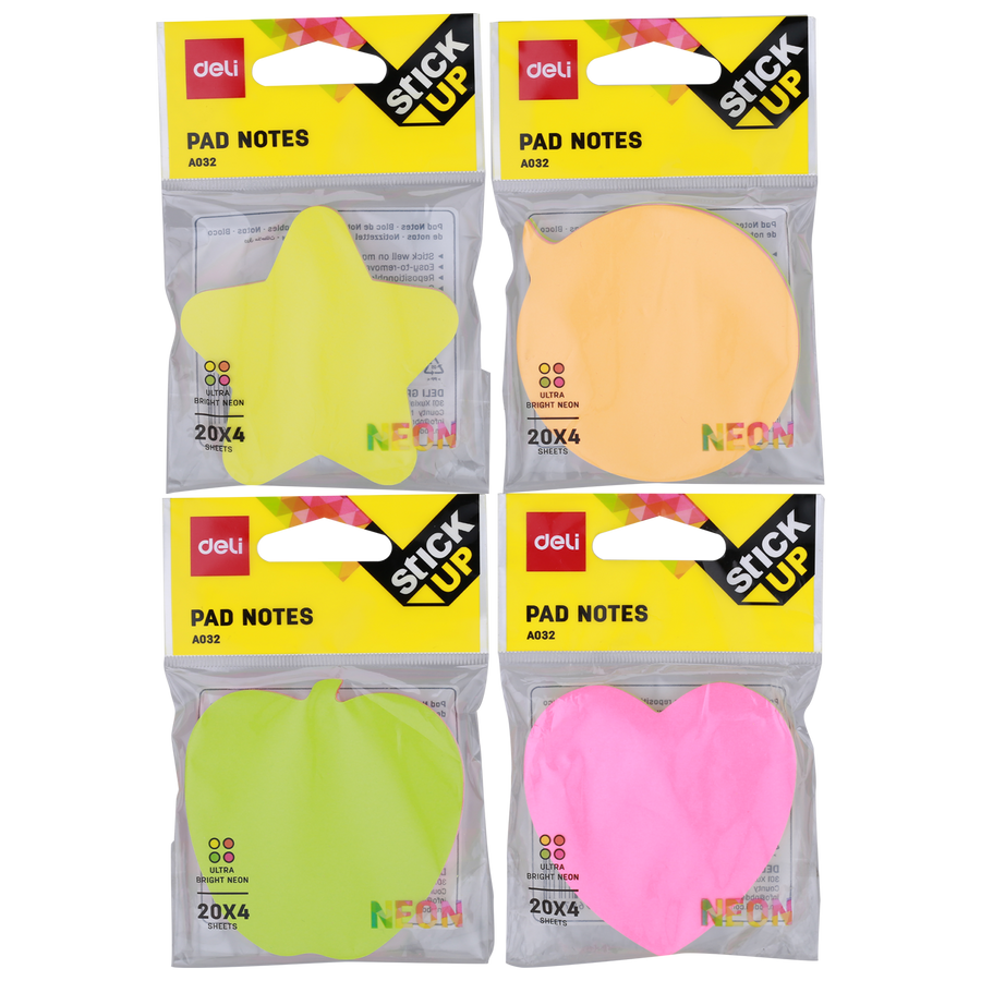 STICKY NOTES 76x76mm 3'X3' 100 SHEETS - EA03202 (12pcs)